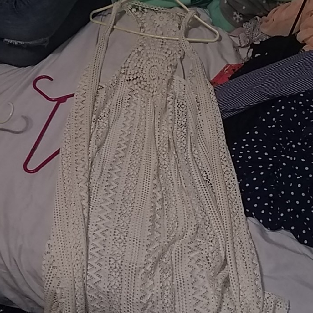 White lace cover up
